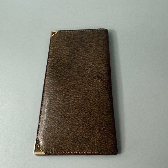 Authentic Vintage Gucci 60-70's Bi-fold Brown Leather Long Wallet - Picture 3 of 15